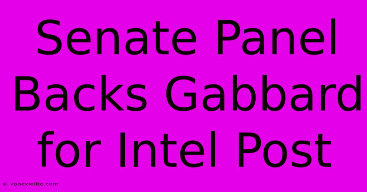 Senate Panel Backs Gabbard For Intel Post