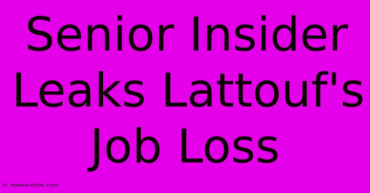 Senior Insider Leaks Lattouf's Job Loss