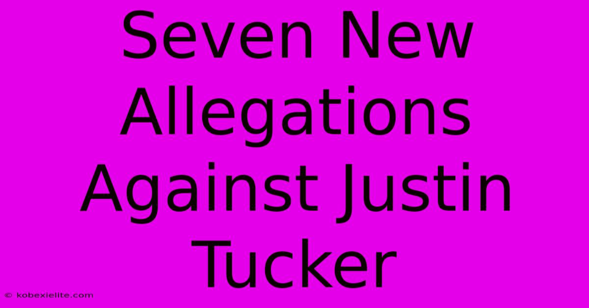 Seven New Allegations Against Justin Tucker