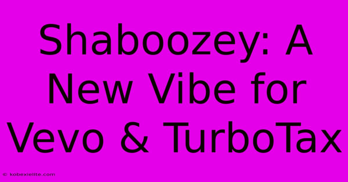 Shaboozey: A New Vibe For Vevo & TurboTax