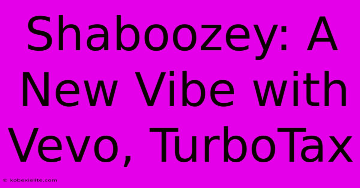 Shaboozey: A New Vibe With Vevo, TurboTax