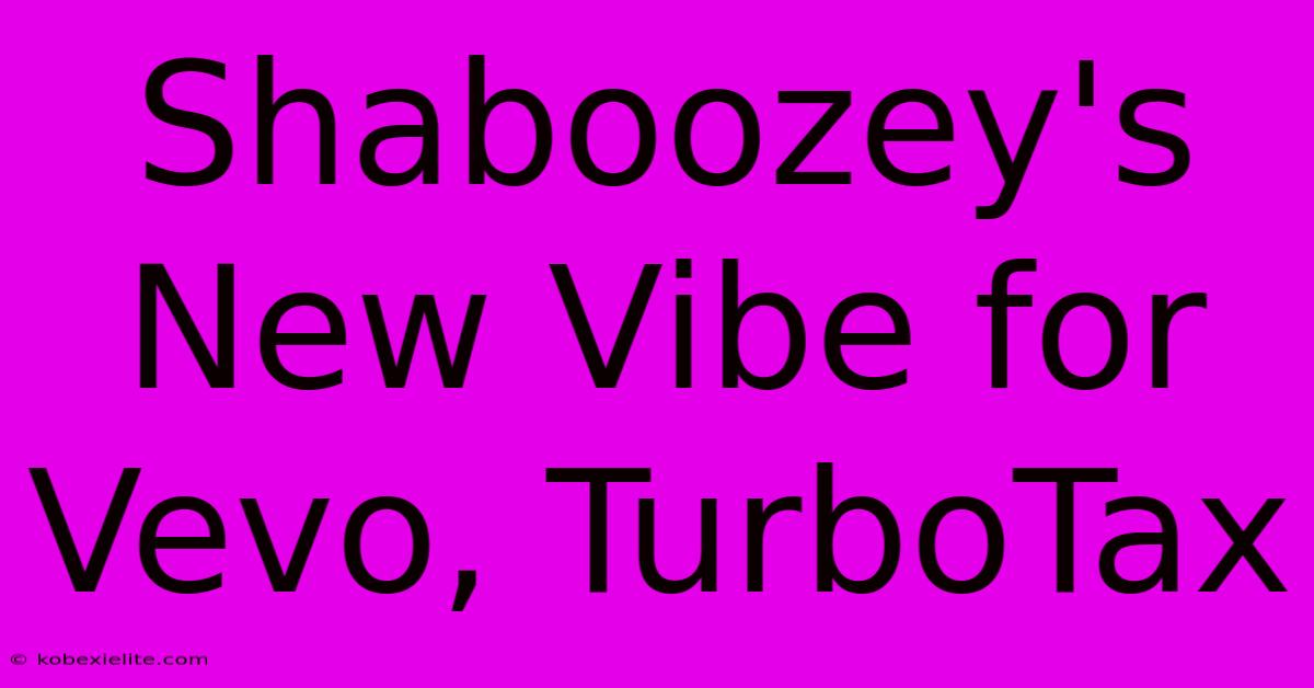 Shaboozey's New Vibe For Vevo, TurboTax