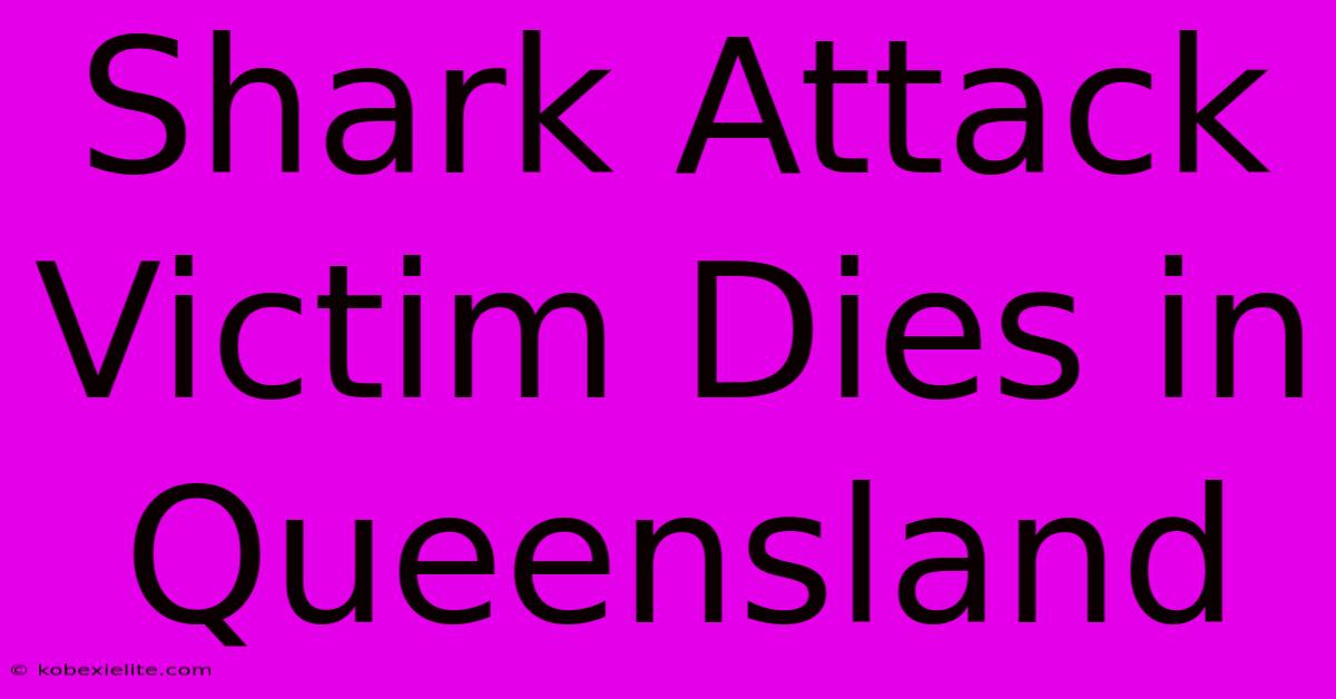 Shark Attack Victim Dies In Queensland