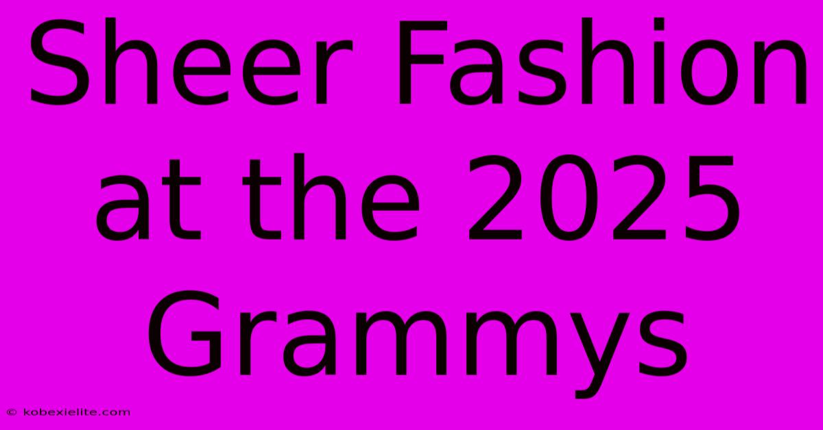 Sheer Fashion At The 2025 Grammys