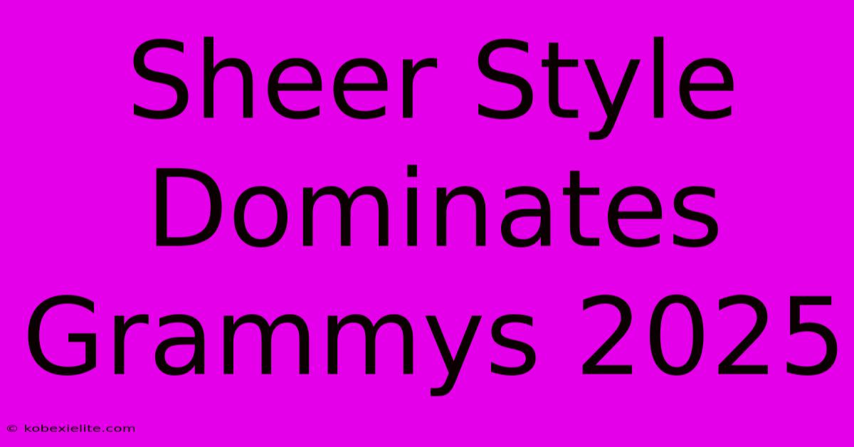 Sheer Style Dominates Grammys 2025