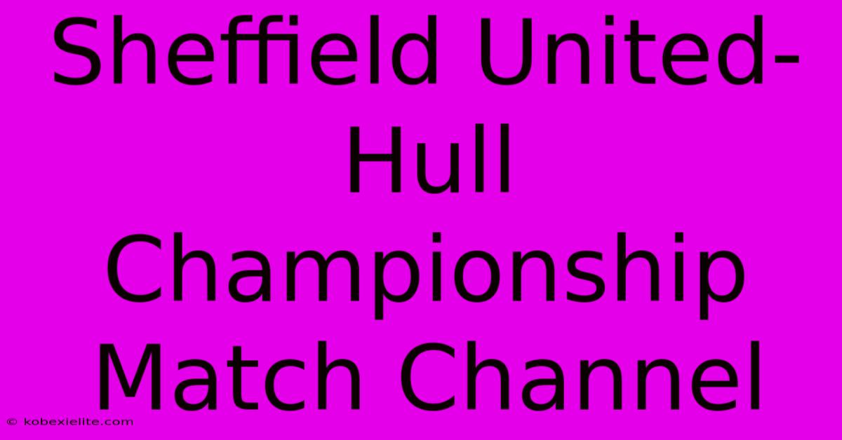 Sheffield United-Hull Championship Match Channel