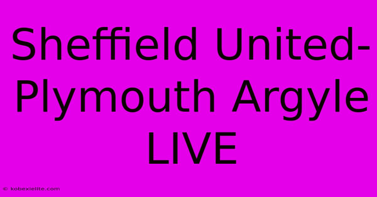 Sheffield United-Plymouth Argyle LIVE Sheffield United-Plymouth Argyle LIVE