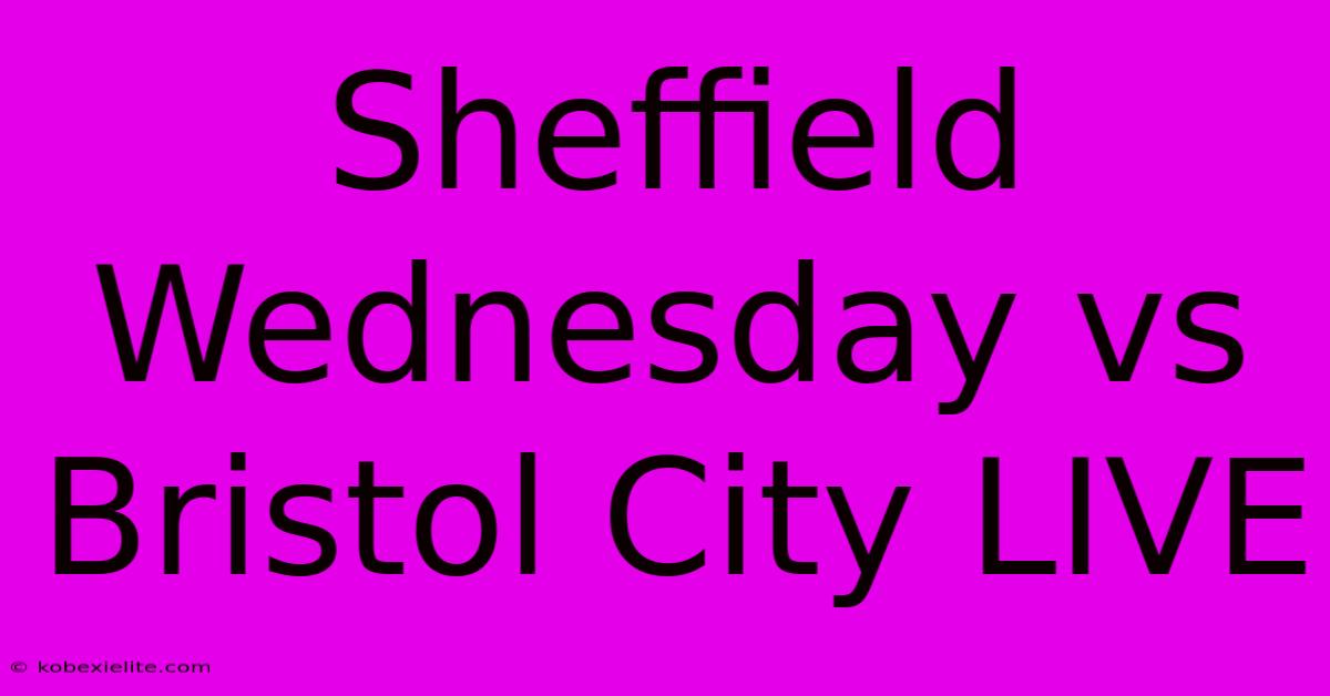 Sheffield Wednesday Vs Bristol City LIVE