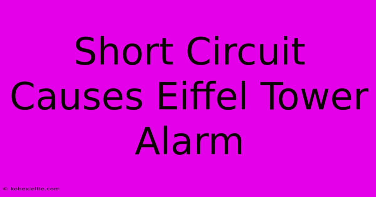 Short Circuit Causes Eiffel Tower Alarm