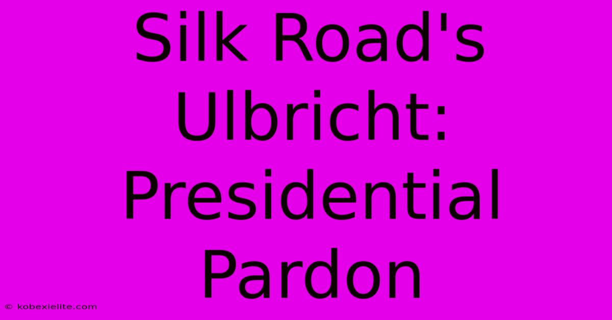 Silk Road's Ulbricht: Presidential Pardon