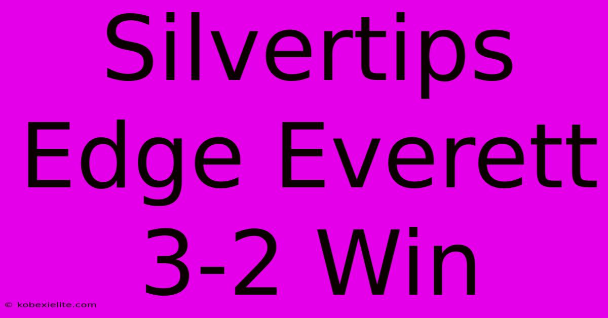 Silvertips Edge Everett 3-2 Win Silvertips Edge Everett 3-2 Win