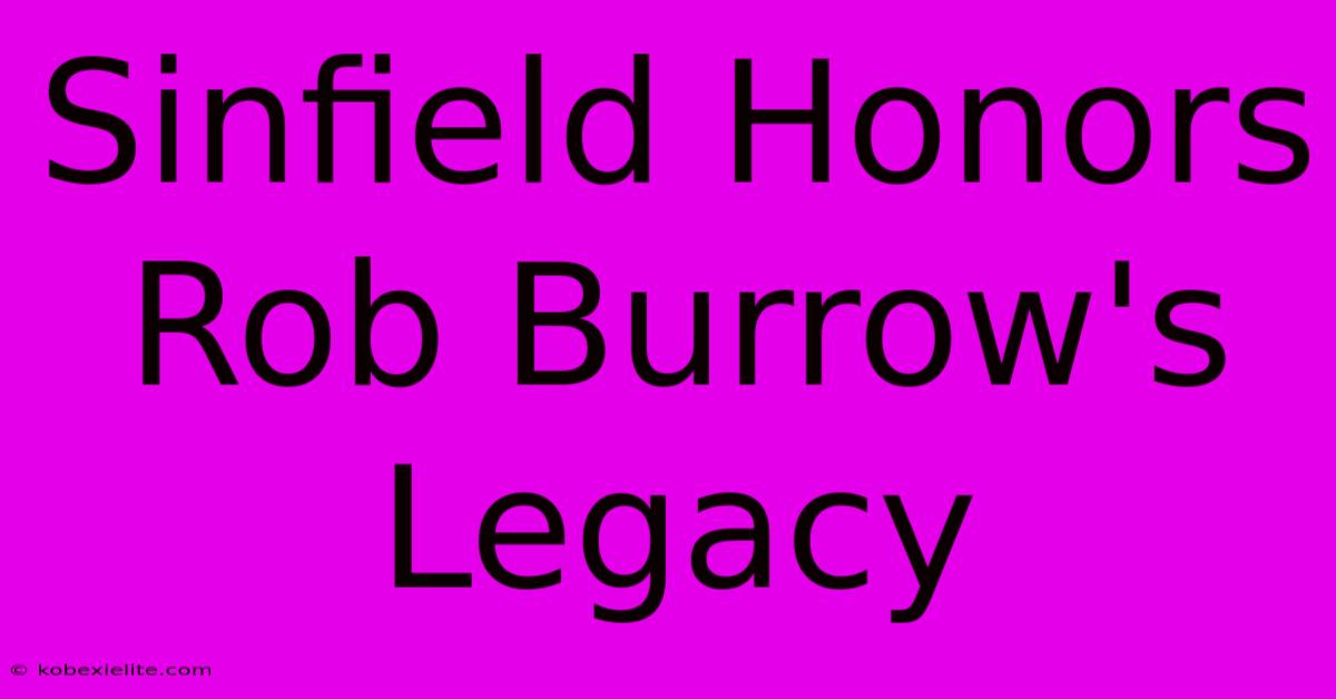 Sinfield Honors Rob Burrow's Legacy