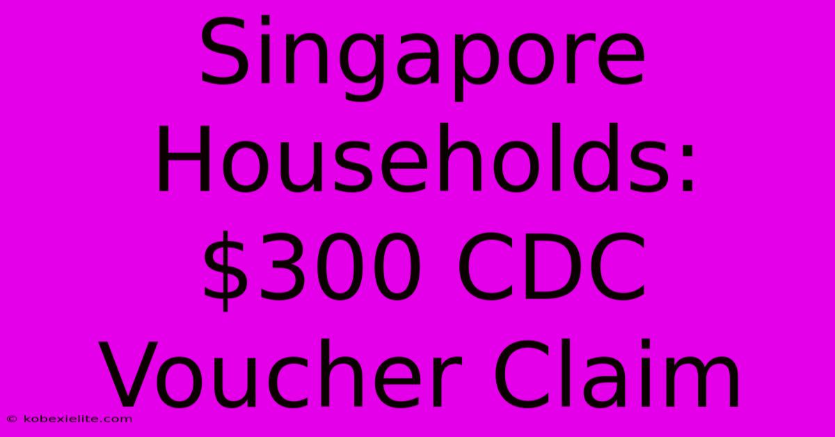 Singapore Households: $300 CDC Voucher Claim