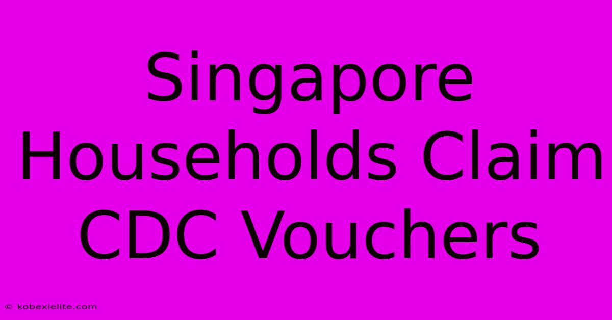 Singapore Households Claim CDC Vouchers