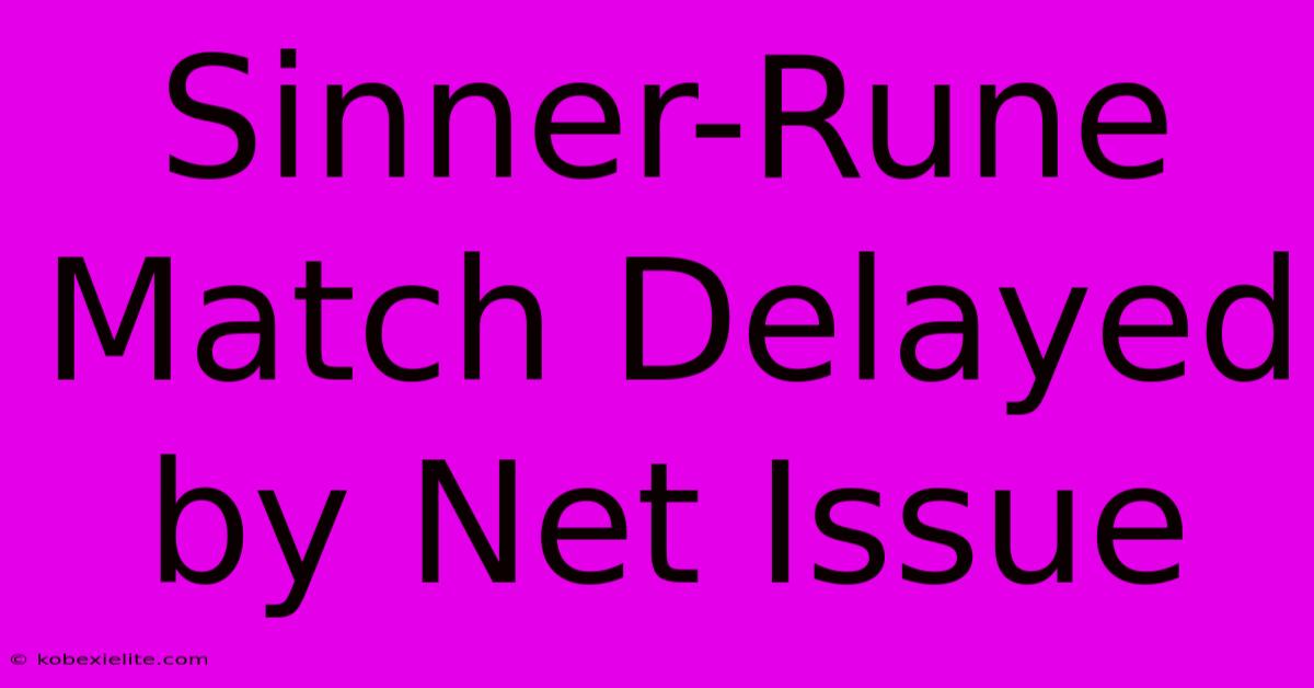 Sinner-Rune Match Delayed By Net Issue