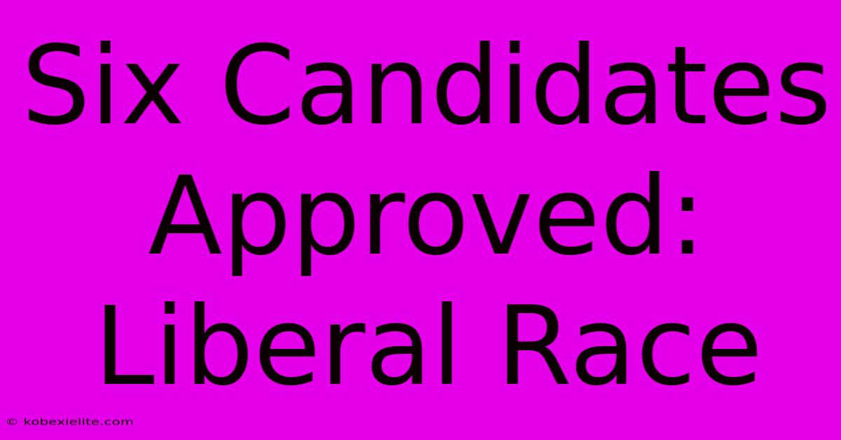 Six Candidates Approved: Liberal Race