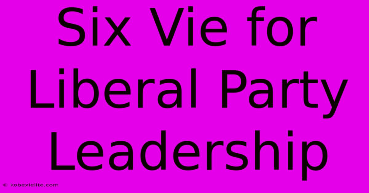 Six Vie For Liberal Party Leadership