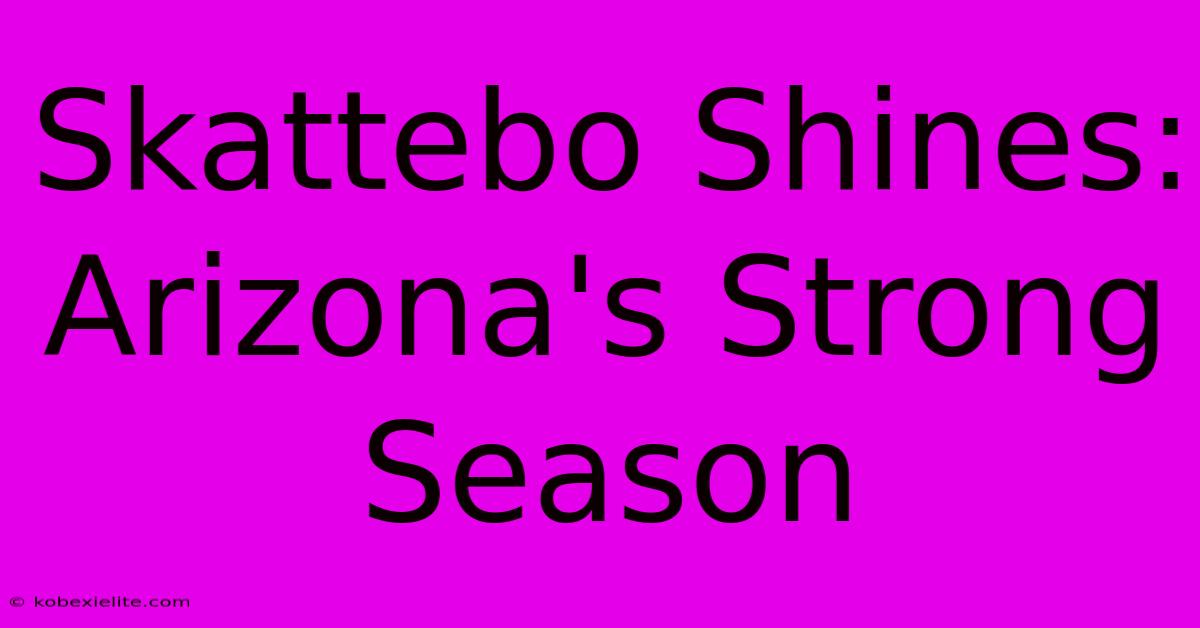 Skattebo Shines: Arizona's Strong Season