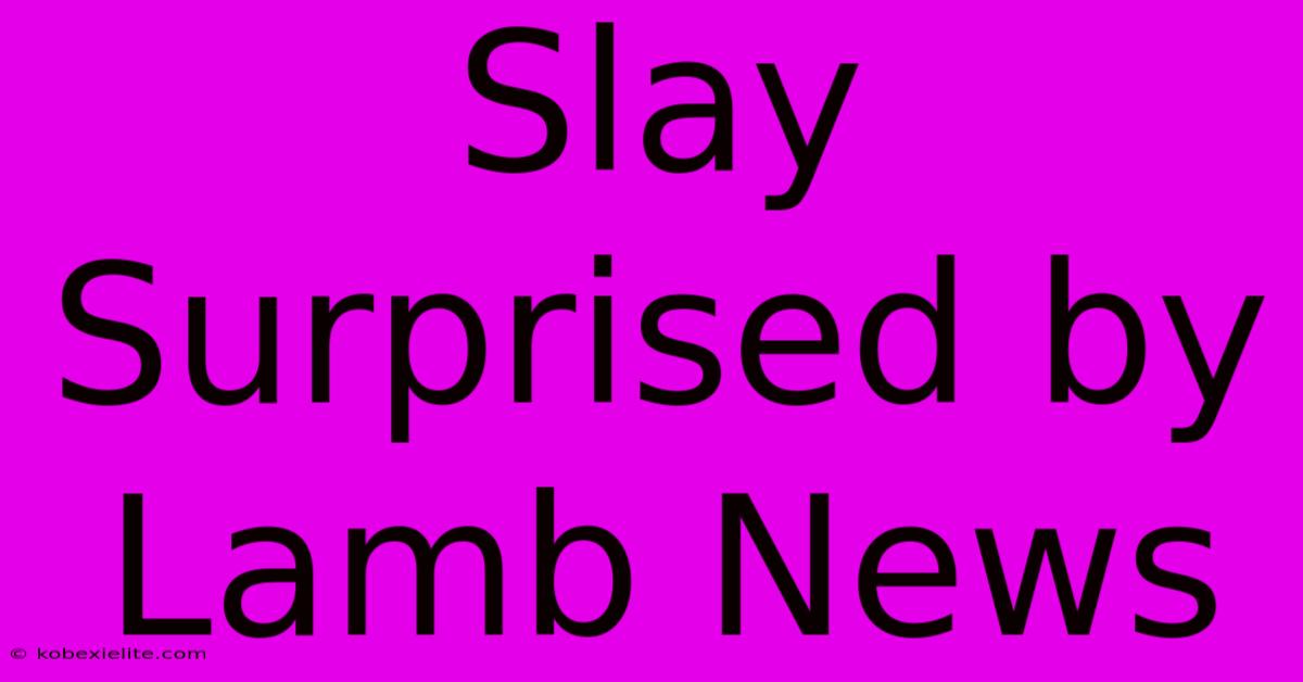 Slay Surprised By Lamb News