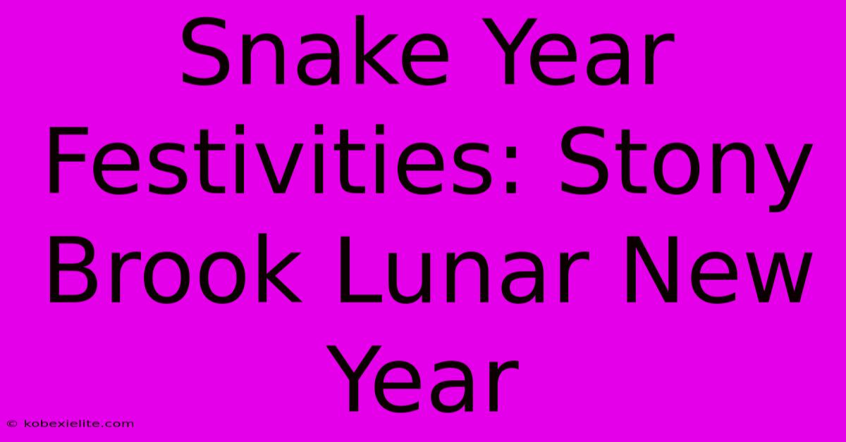 Snake Year Festivities: Stony Brook Lunar New Year