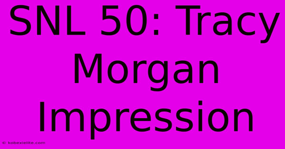 SNL 50: Tracy Morgan Impression