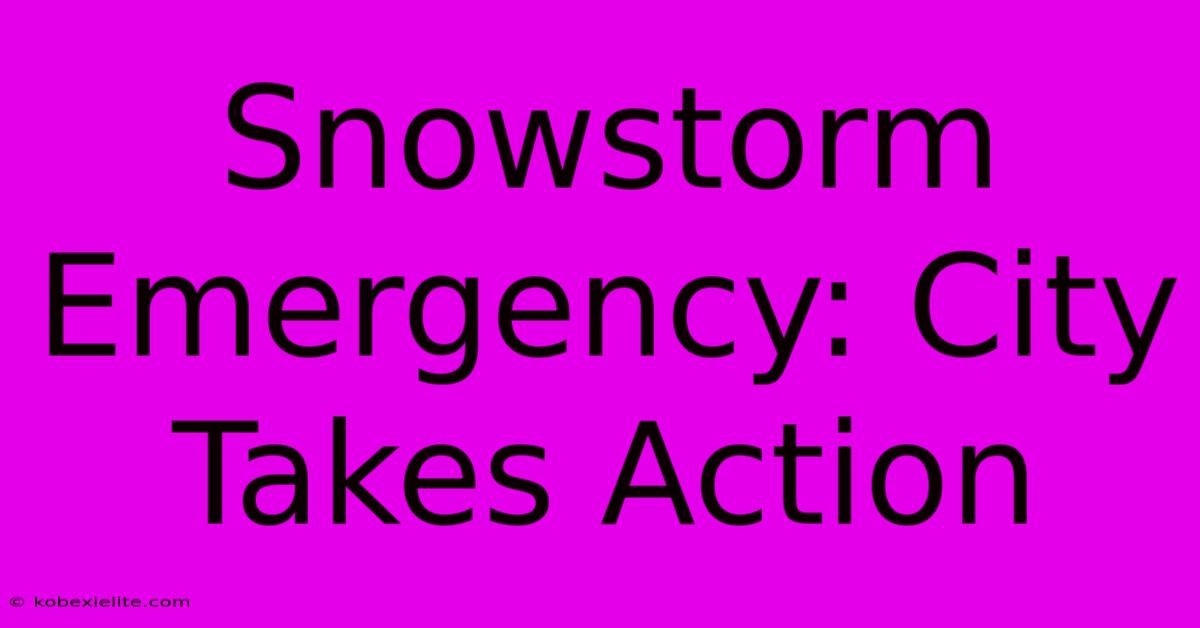 Snowstorm Emergency: City Takes Action