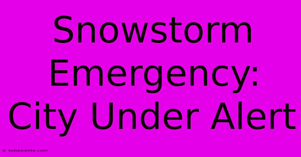 Snowstorm Emergency: City Under Alert