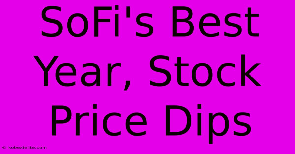 SoFi's Best Year, Stock Price Dips