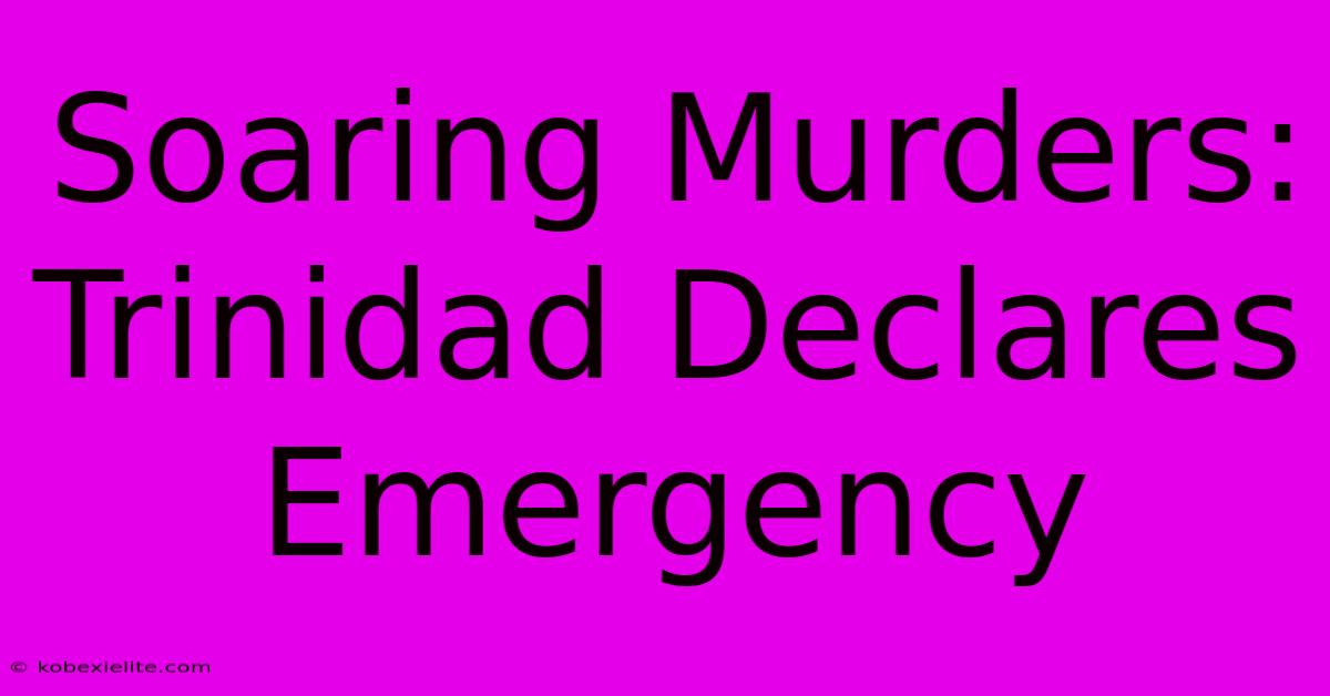 Soaring Murders: Trinidad Declares Emergency