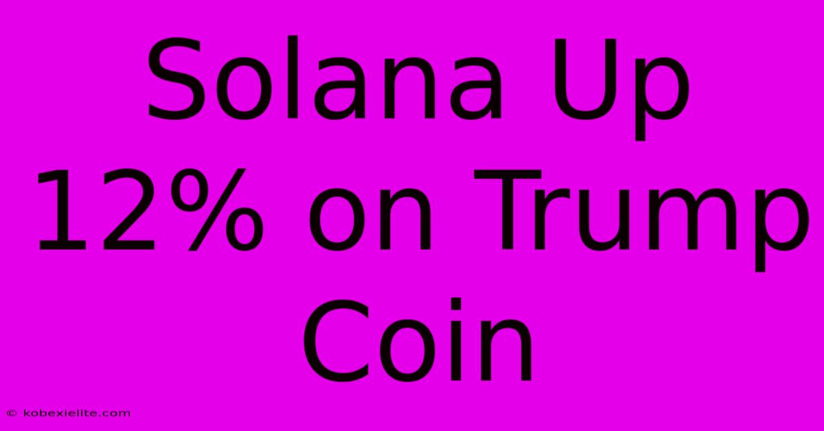 Solana Up 12% On Trump Coin