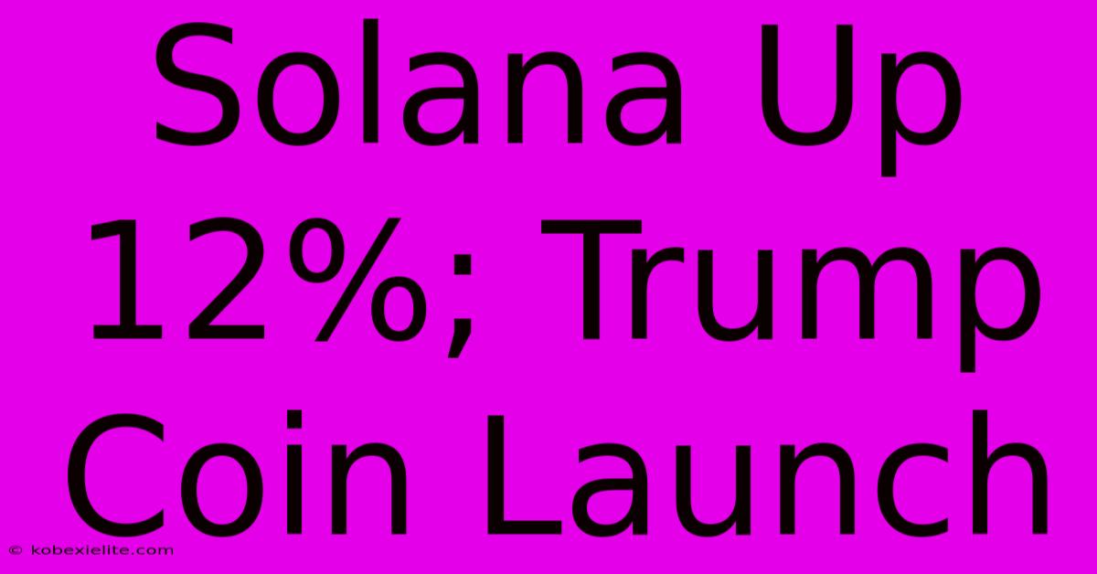 Solana Up 12%; Trump Coin Launch