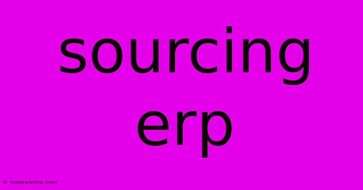 Sourcing Erp