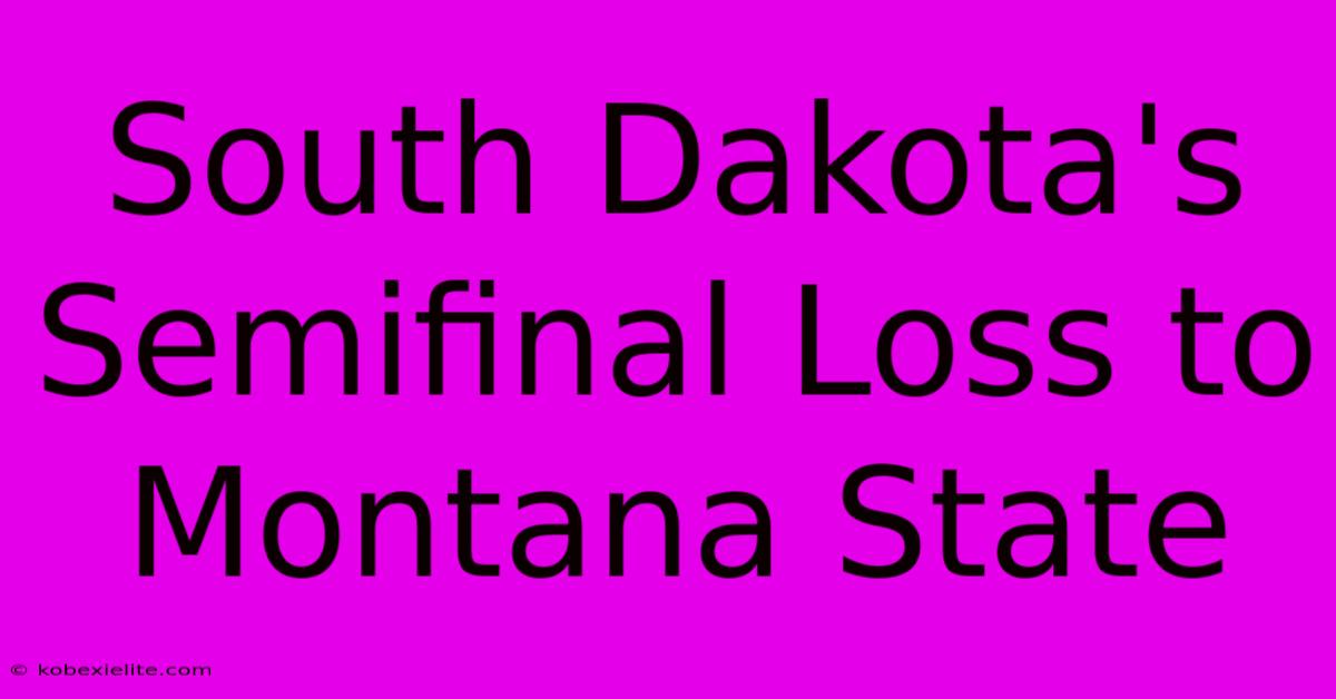 South Dakota's Semifinal Loss To Montana State