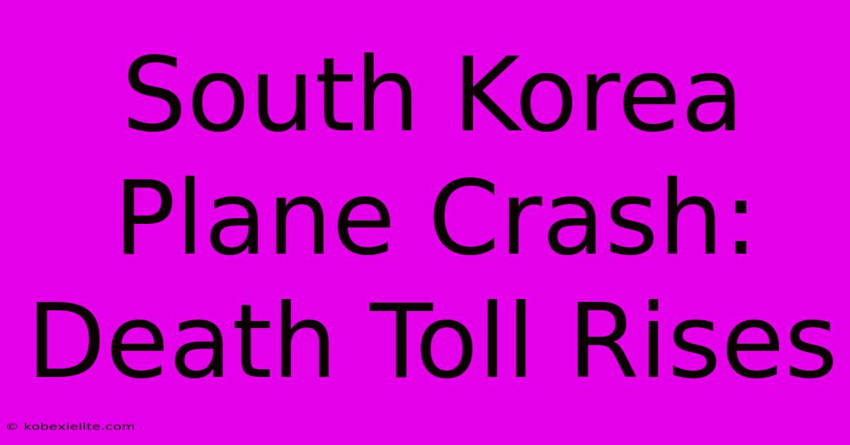 South Korea Plane Crash: Death Toll Rises