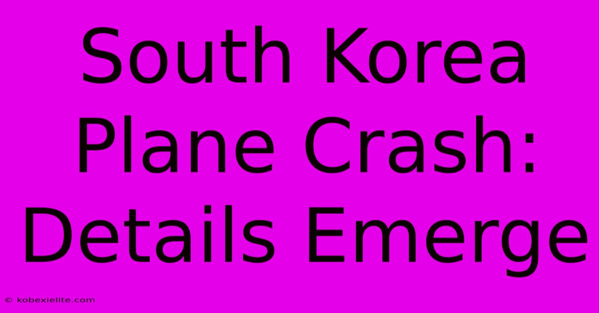 South Korea Plane Crash: Details Emerge