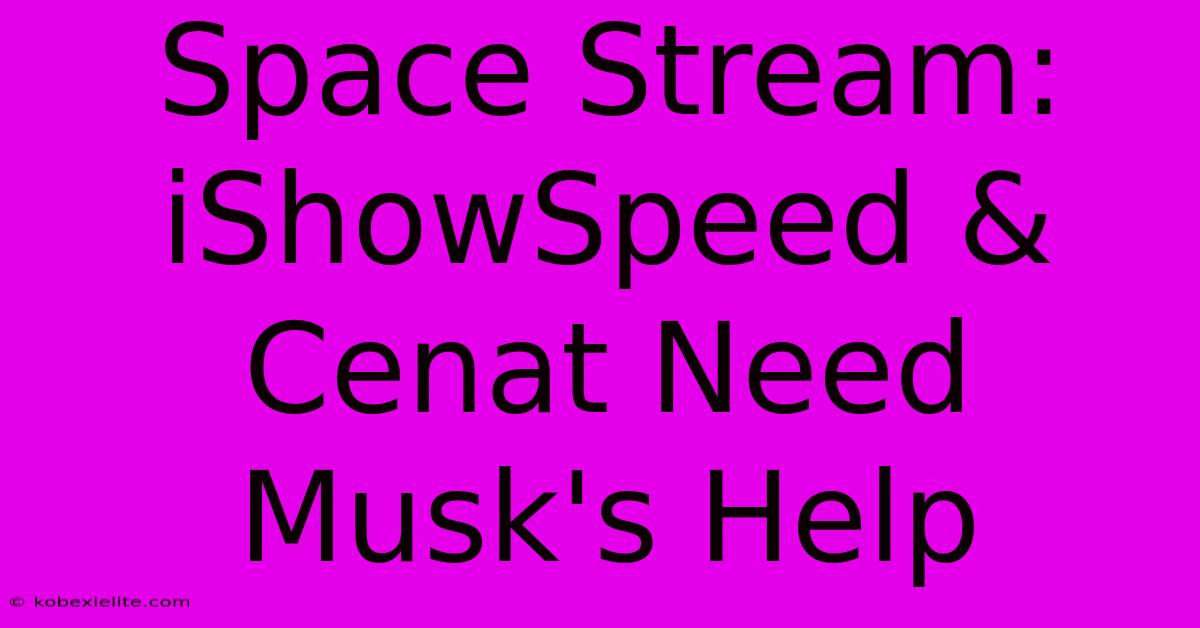 Space Stream: IShowSpeed & Cenat Need Musk's Help Space Stream: IShowSpeed & Cenat Need Musk's Help