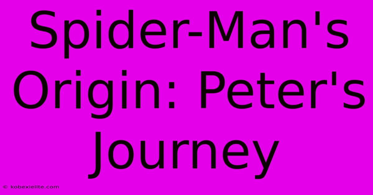 Spider-Man's Origin: Peter's Journey