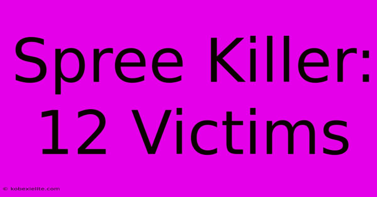 Spree Killer: 12 Victims