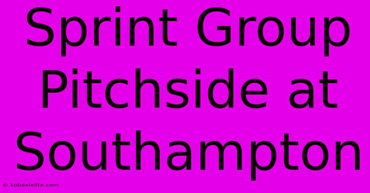 Sprint Group Pitchside At Southampton