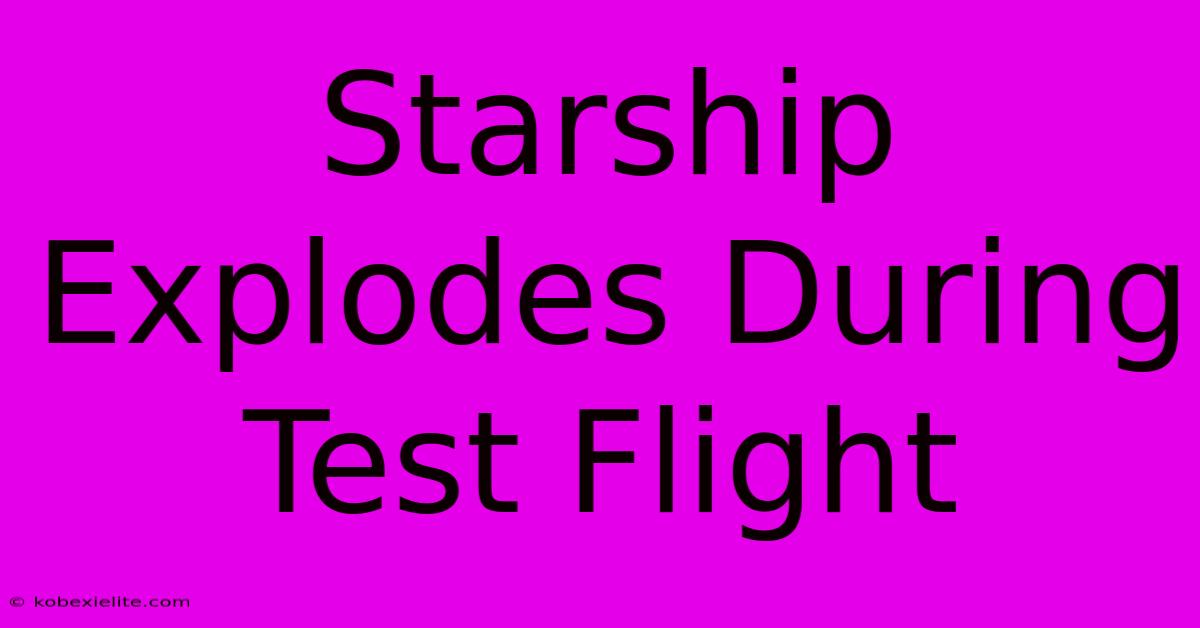 Starship Explodes During Test Flight