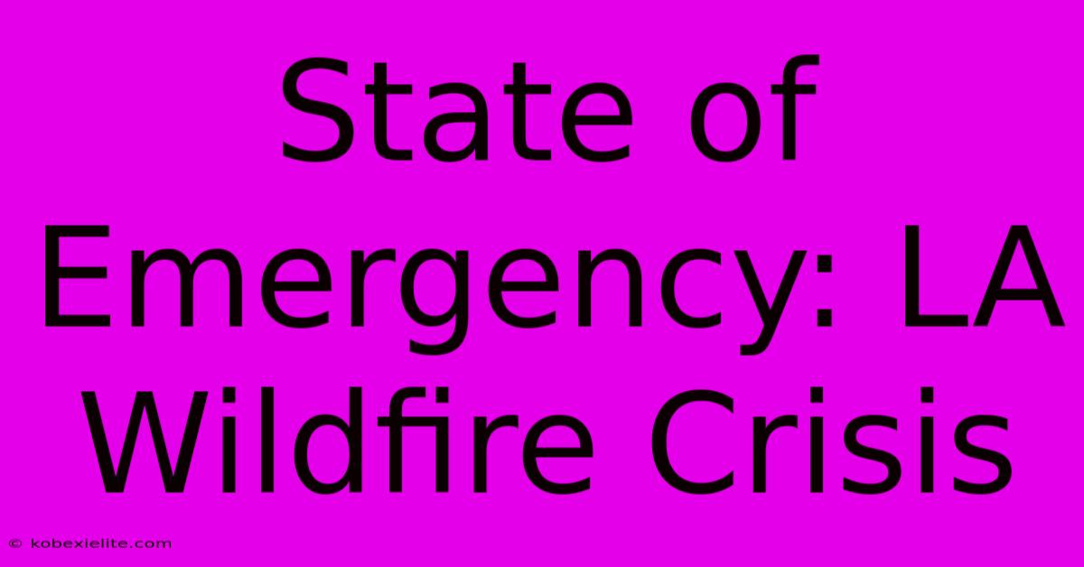 State Of Emergency: LA Wildfire Crisis