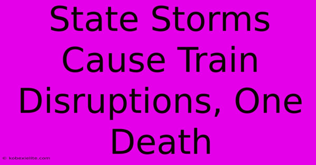 State Storms Cause Train Disruptions, One Death