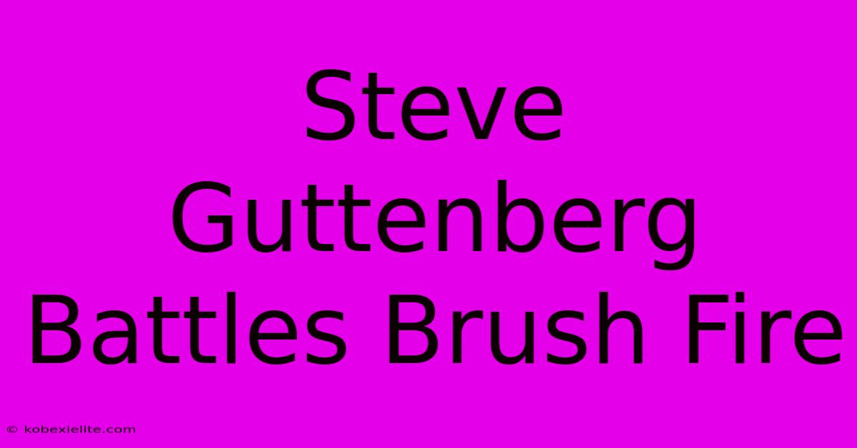 Steve Guttenberg Battles Brush Fire