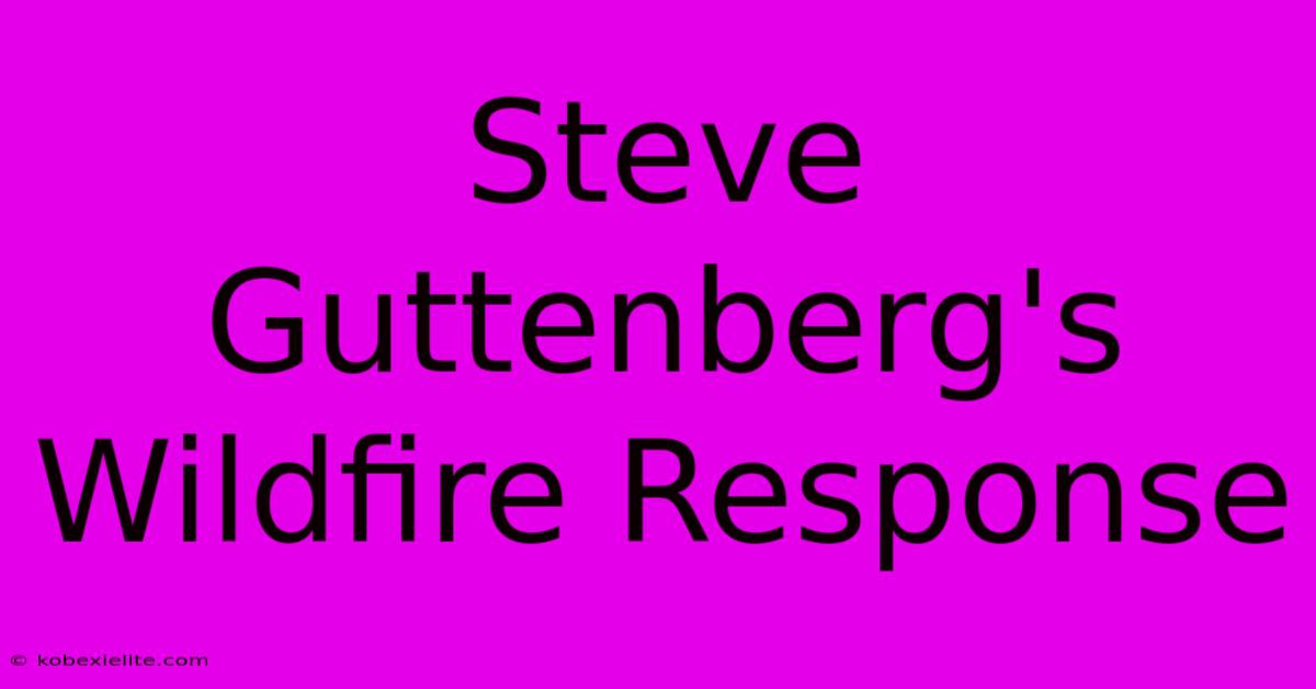 Steve Guttenberg's Wildfire Response