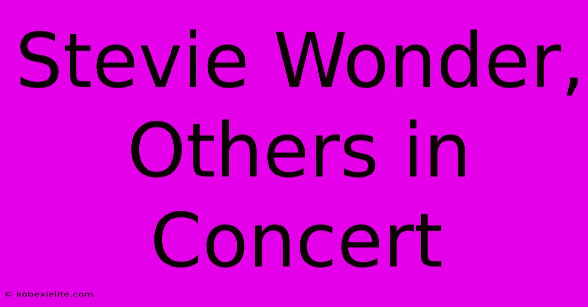 Stevie Wonder, Others In Concert