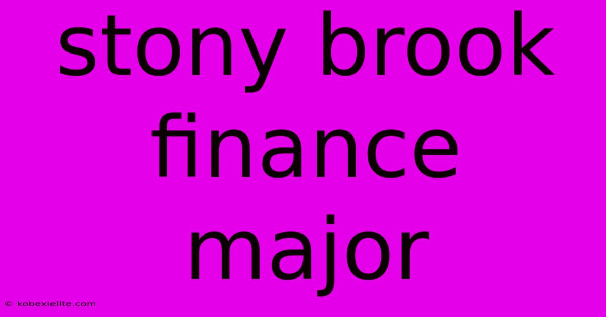 Stony Brook Finance Major Stony Brook Finance Major