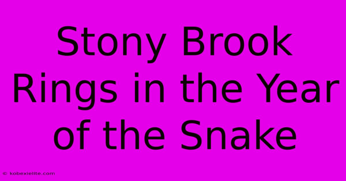 Stony Brook Rings In The Year Of The Snake