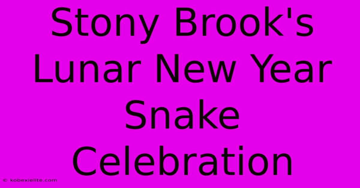 Stony Brook's Lunar New Year Snake Celebration