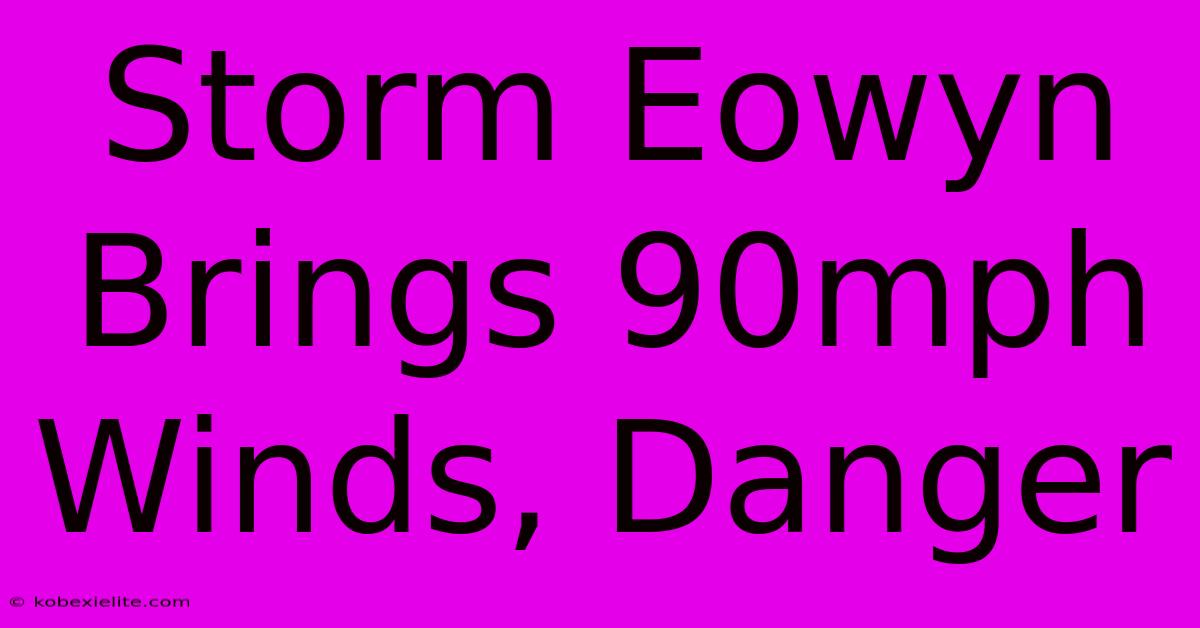 Storm Eowyn Brings 90mph Winds, Danger