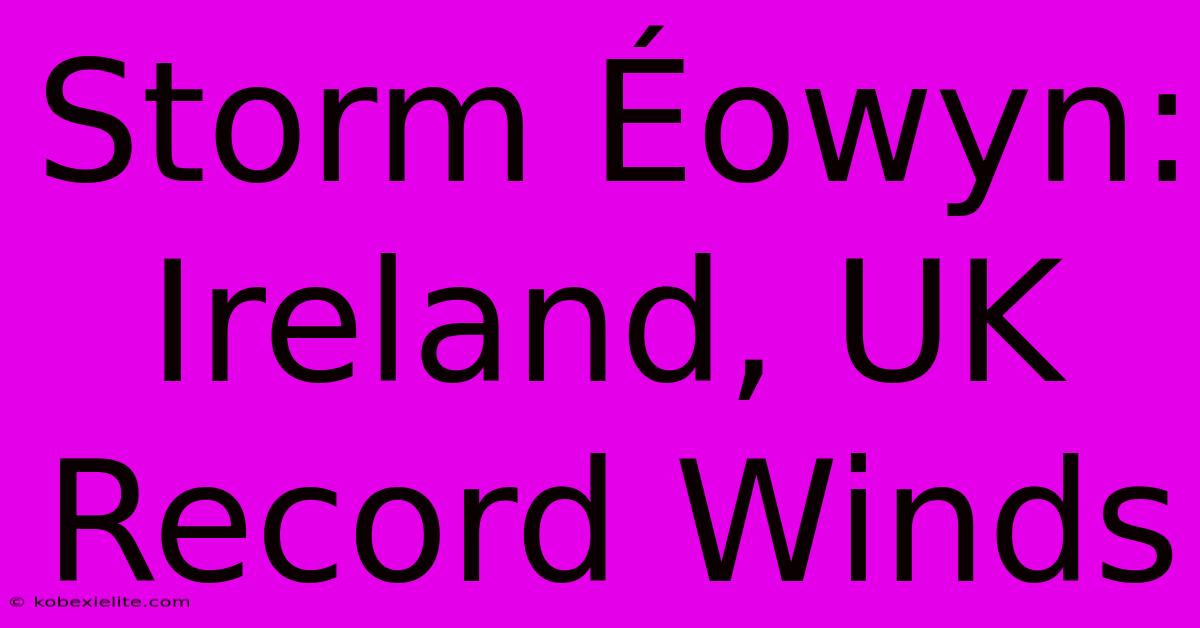 Storm Éowyn: Ireland, UK Record Winds